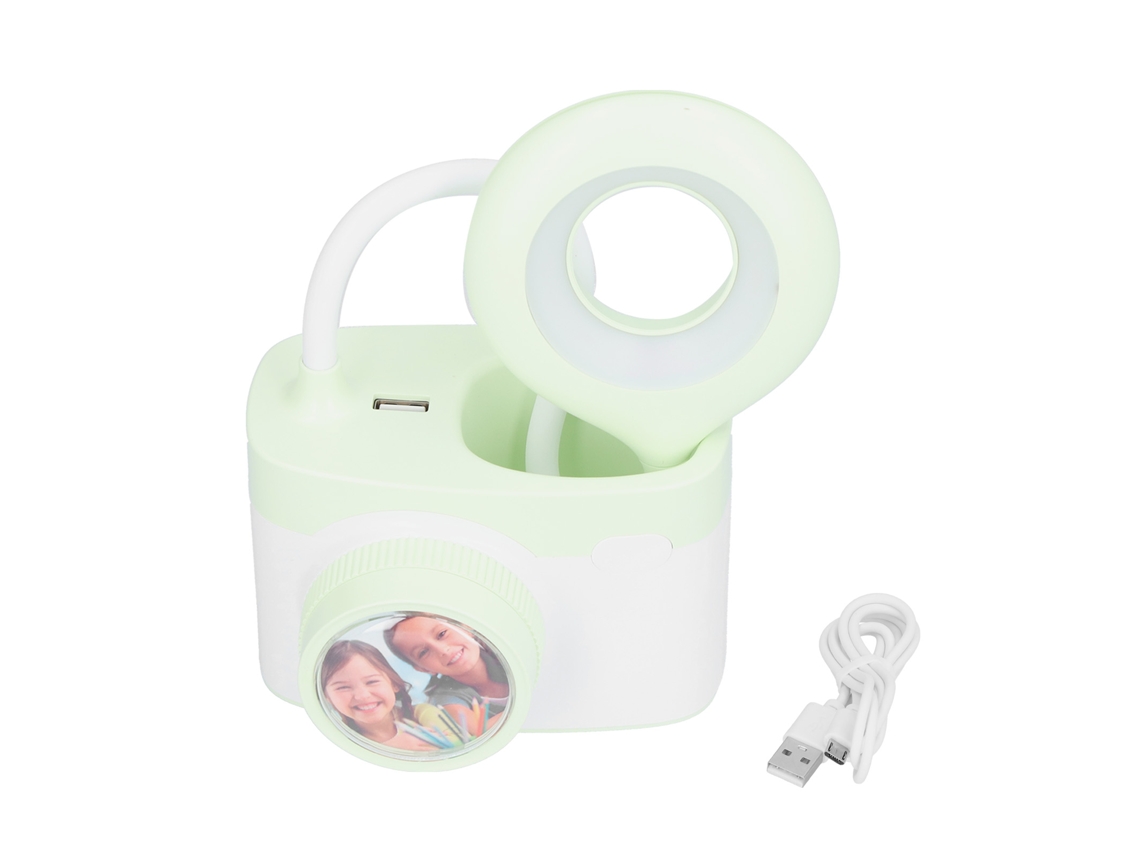 2026 lâmpada de Escritório Multifuncional Forma Câmara Led Luz Suave Usb Recarregável para Leitura Verde