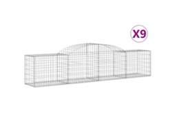 Gabion Basket, Gabion Baskets Vidaxl Prateado Ferro (300 X 50 X 60/80 Cm)