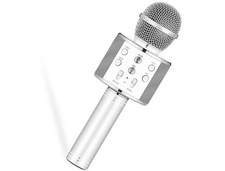 Microfone Karaoke  Prateado