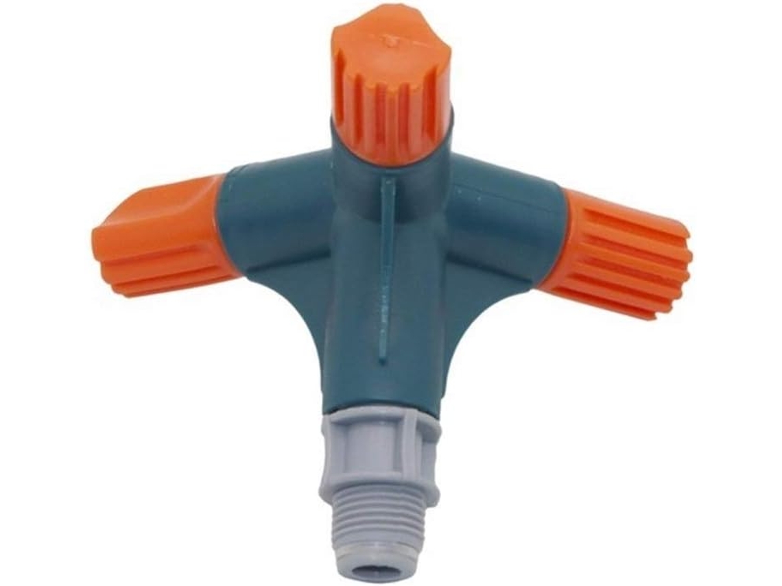 Bocal de Irrigação Jardim com Nebulização 360 Graus, Aspersor Rosca Macho 1/2", Três Braços Giratórios para | S/MARCA