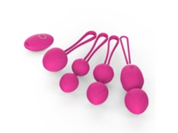 Vibrador Bala Para Mulheres Bolas De Peso De 5 Peças De Silicone Flexível Rosa Yunzii