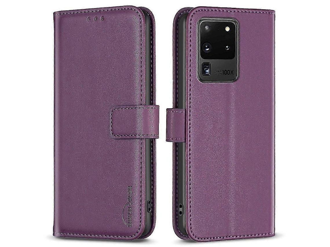 Capa Binfen Color Bf17 Em Tpu Capa Para Celular Para Samsung Galaxy S20 Ultra Com Suporte Magnético E Carteira.