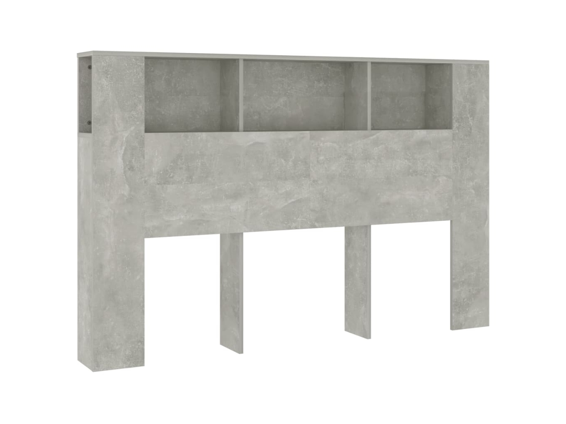 Headboard Cabinet, Headboard Cabinets Vidaxl Cinzeto Compensado (160 Cm)