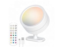 Luz Noturna Led Giratória Com Cabeça Ajustável Para Uso No Quarto E À Noite.