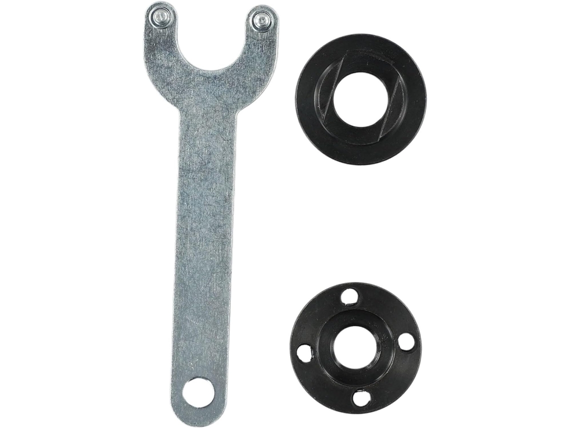 Conjunto De Porcas Flangeadas Para Esmerilhadeira Angular Com Rosca M14 Travamento Internas E Externas Chave Boca Eixo