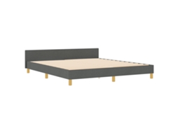 Estrutura De Cama King Size Com Cabeceira Vidaxl Fabric (183x203 Cm)