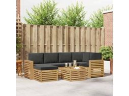 Vidaxl Conjunto De Sofás Para Exterior 7 Pcs Branco E Antracite