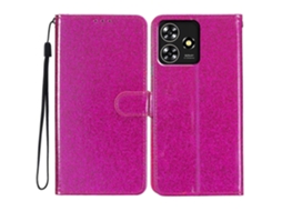 Capa De Celular De Couro Com Glitter Em Pó