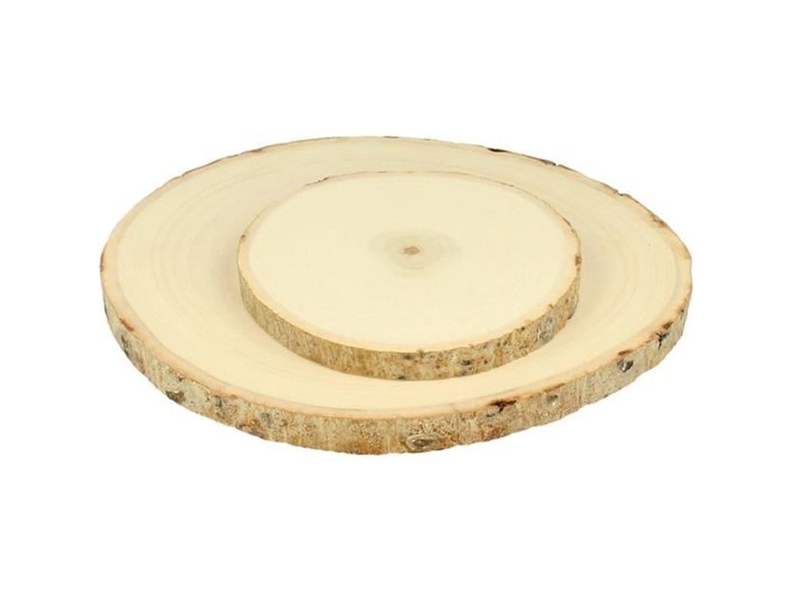 Disco de madeira fatiado (choupo) 20-23cm - Artémio Bege