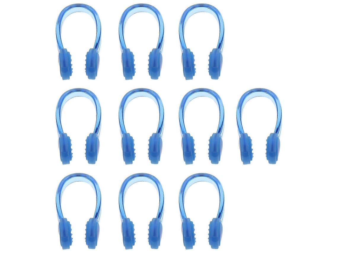 Clipe Nasal Profissional De Silicone Para Natação, Pacote Com 10 Unidades, Azul.
