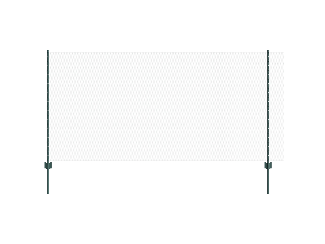 Conjunto 1 Painel De Cerca Vidaxl Verde Aço (50 X 1,2 M)