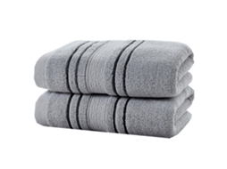 Conjunto de Toalha NEVEANCE Reutilizáveis Macias Absorventes Algodão Cinzento - 2pcs (34x74cm)