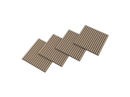 Conjunto de 12 painéis acústicos 3D Vang, 4,32 m², lâminas lineares - nogueira clara, Neu.holz