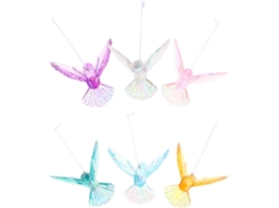 Secfou Kit de 6 Enfeites de Pássaros em Acrílico para Pendurar em Salas de Estar e Festas Decorativos e Versáteis com CHABERLU
