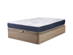 Sommier Atenas Carvalho 90X190Cm Colchão Viscoelástico 23Cm SALDOSYSTOCKS