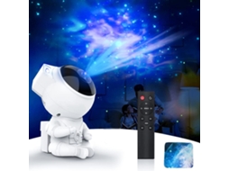 Lâmpada Astronauta com Projetor de Estrelas, Controle Remoto, Luz de Ambiente e Noturna
