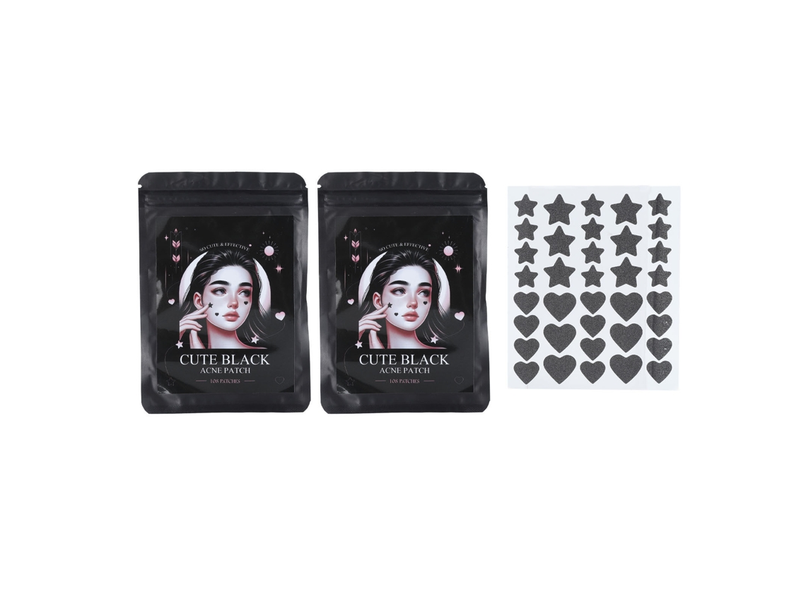 Parche Para Espinillas De 216 Piezas Forma Estrella Y Corazón Hidrogel Para Tapar Imperfecciones Para Uso En Casa Y Exterior