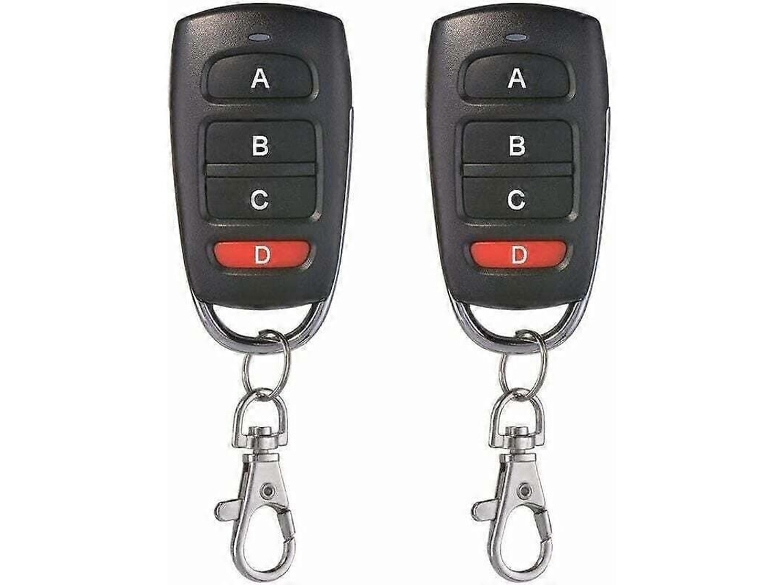 Kit com 2 Controles Remotos Universais para Clonagem de Portas de Garagem, 433 Mhz, 4 Botões, para Portas de Garagem Elétricas, Etc. TAISHENGDA