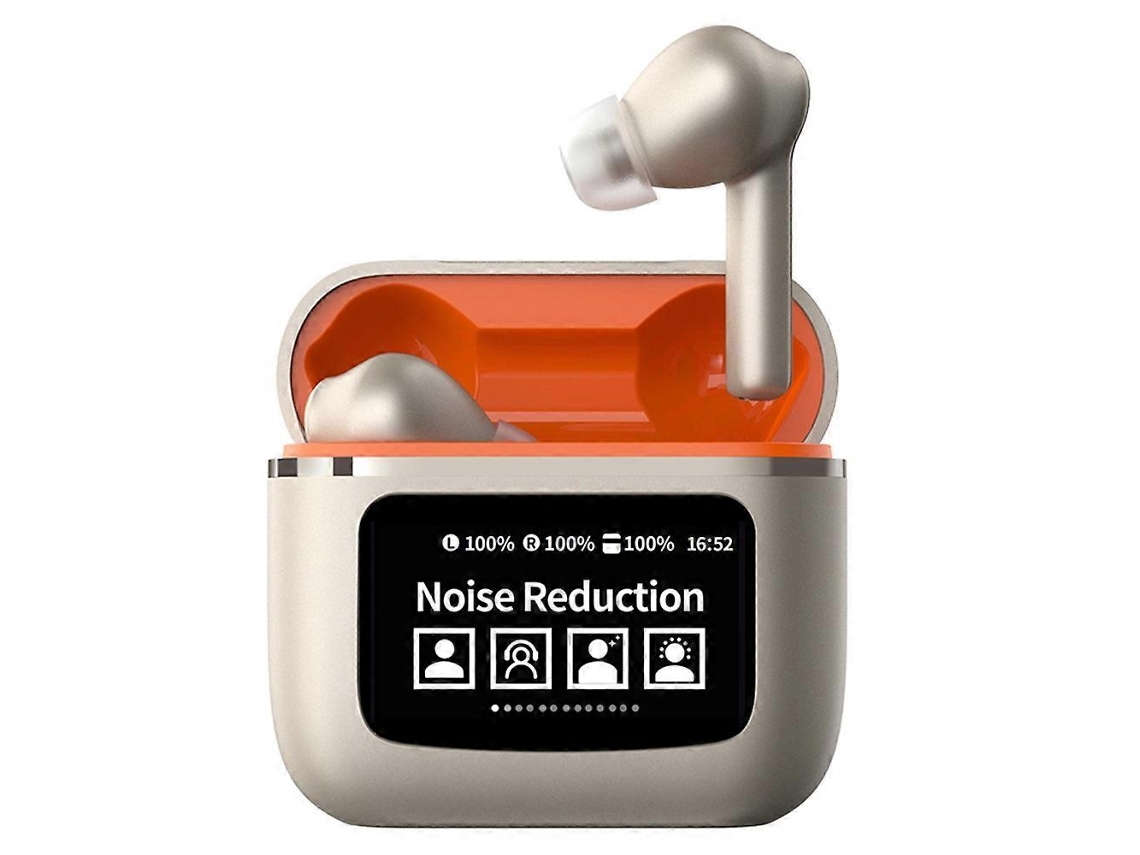 Fones De Ouvido Esportivos Bluetooth Intra Auriculares Yw09 Com Tela Sensível Ao Toque Lcd E Compartimento De Carregamento Dourado Ly Ebike