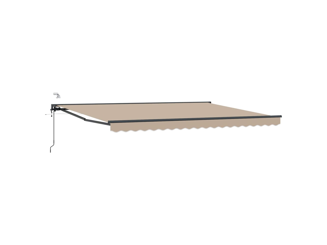 Vidaxl Toldo Retrátil Elétrico Bege E Antracite 4,5 × 3 M