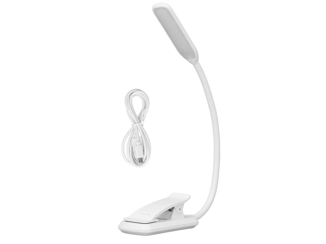 2026 lâmpada de Escritório Led com Clip, 3 Níveis de Ajuste, Mini Plegável, Luz de Mesa Usb Touch Branca