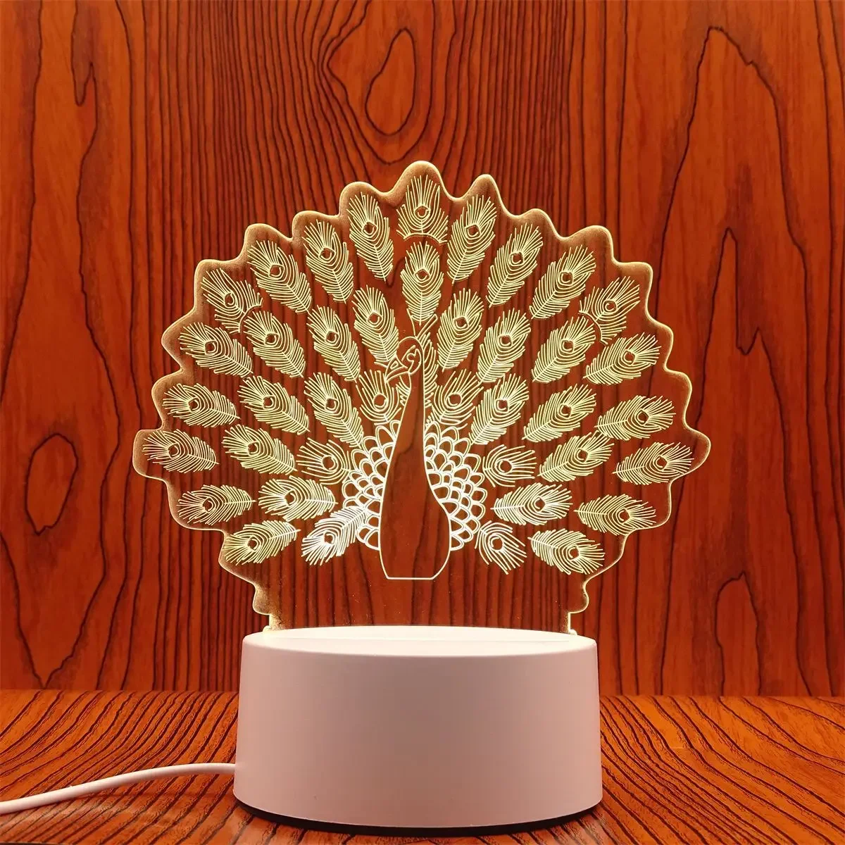 Luminária Noturna Led 3d Criativa, Luz Decorativa para Casa MDUG (luz de 7 Cores)