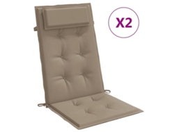 Highback Chair Cushion, Highback Chair Cushions Vidaxl Cinzento-acastanhado Tecido (n/a)
