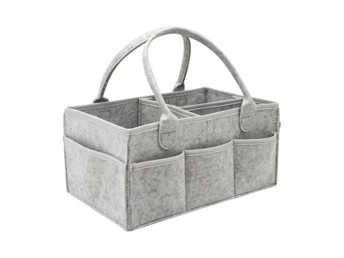 Bolsa Organizadora para Fraldas e Cobertores, Ideal para Mães e Viajantes. Perfeita Guardar Itens Essenciais do Dia a Dia. Cor: Cinza, Ff BRILVIBERA