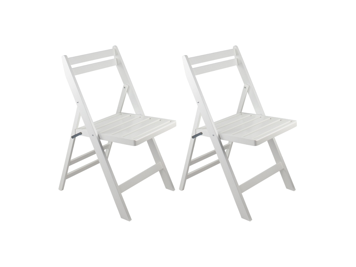 Conjunto De 2 Cadeiras Dobráveis De Madeira De Bambu Biano 46x44x78 Cm Thinia Home