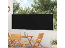 Vidaxl Toldo Lateral Retrátil Para Pátio 100x514 Cm Preto