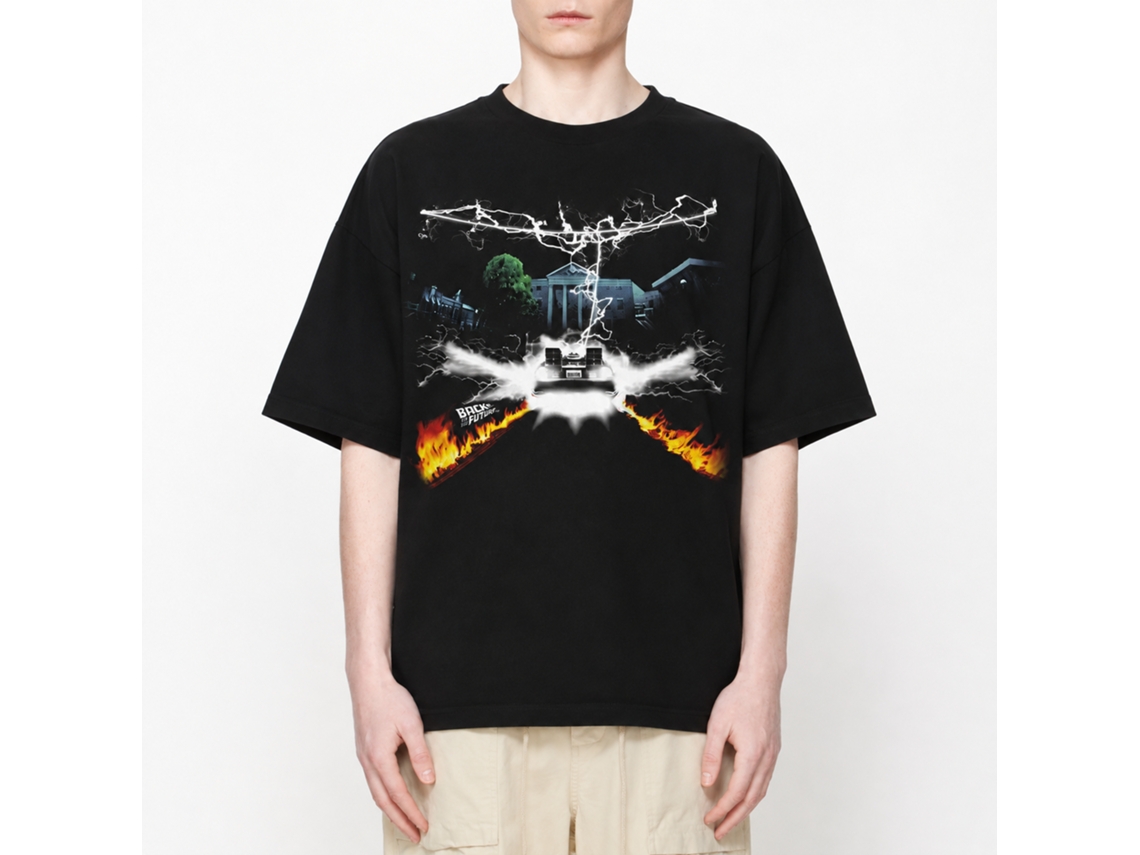 Rockinstone Back To The Future Movie Collage Black Adult T-shirt Size:xxl