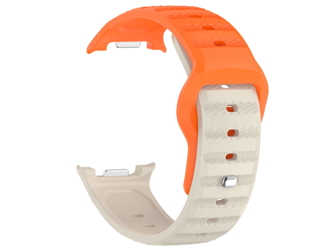 Pulseira De Silicone Macia Para Samsung Watch Ultra 9, Substituição desportiva Laranja/starlight Hexinyigjly