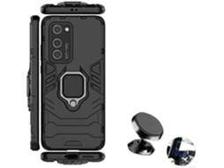 Kit Capa e Suporte Magnético Huawei P40 Pro Defender Preto
