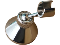 Suporte de parede cromado para chuveiro de mão, ajustável, giratório, com base para ducha higiênica.