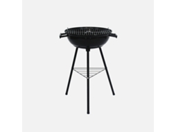 Churrasqueira Redonda Portátil A Carvão Ø39cm, Preto