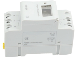 Interruptor De Tempo Digital Thc15a Com Visor Lcd Cinza.