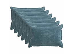 Vidaxl Capa Almofada 6 Unid. Houten Azul 50 X 75 Cm Tecido Chenille