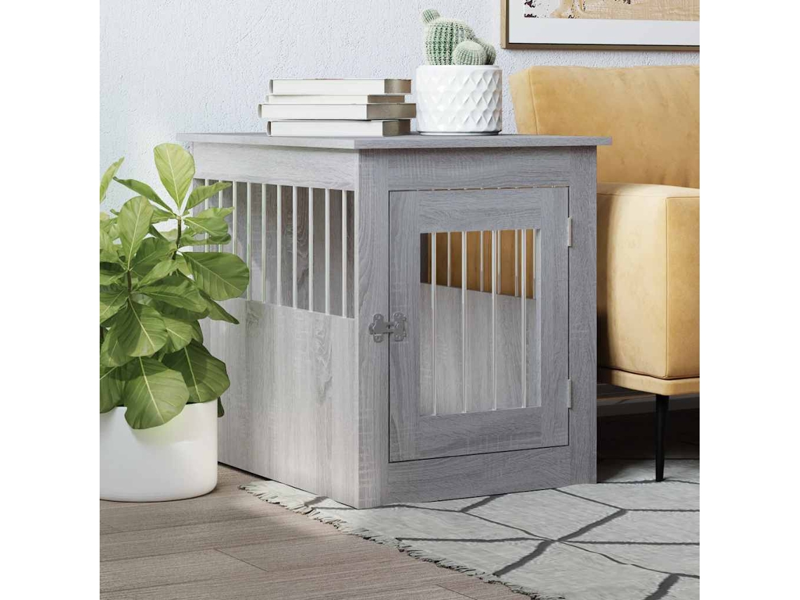 Vidaxl Móvel Casota Para Cão Derivados De Madeira Cinza Sonoma