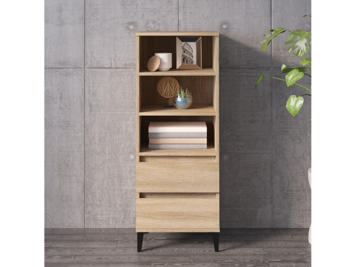 Aparador Alto 40x36x110 Cm Derivados de Madera de Roble Sonoma