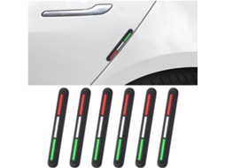 Proteções de Borda para Porta de Carro Universal em Vermelho, branco e verde ZYBLSSBB