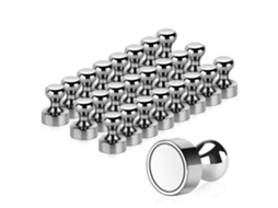 àmãs De Aço Inoxidável 24pcs 12x16mm Fortes Peças Metálicas Para Geladeira,quadros E Organização Inclui Caixa De Armazenamento Btforus