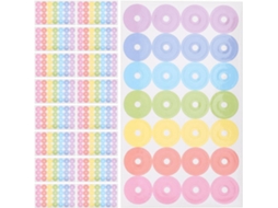 Adesivos Kallory para reforço de revestimentos de papel, 20 unidades, 1,3 x 1,3 cm, para reparo e proteção em escolas.