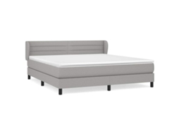 Box Spring Bed, Box Spring Beds Vidaxl Cinzeto Tecido (180 X 200 Cm)