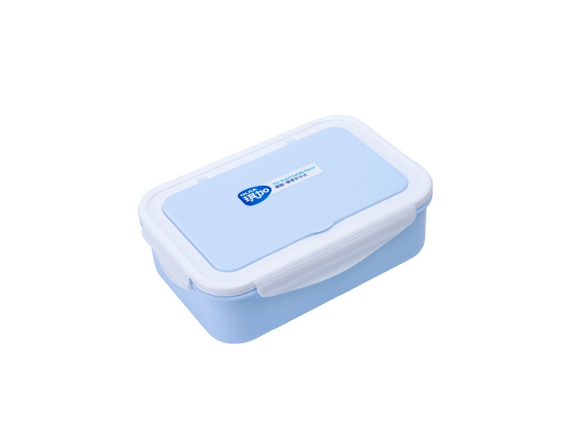 Lancheira Bento À Prova de Vazamentos para Adultos Azul Capa de Cor Sólida-1400Ml LUUCOZK