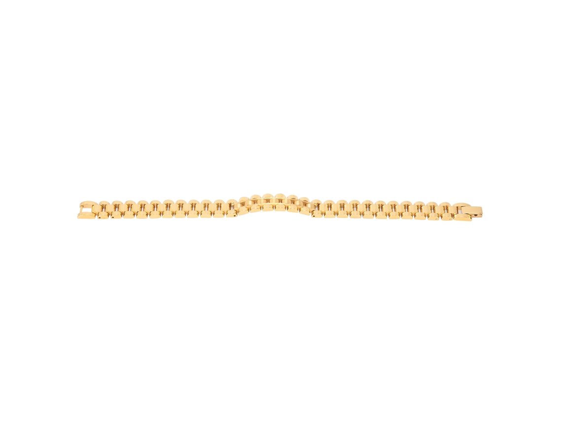 Pulseira Elegante Aço Inoxidável Jóia De Pulso Dourada