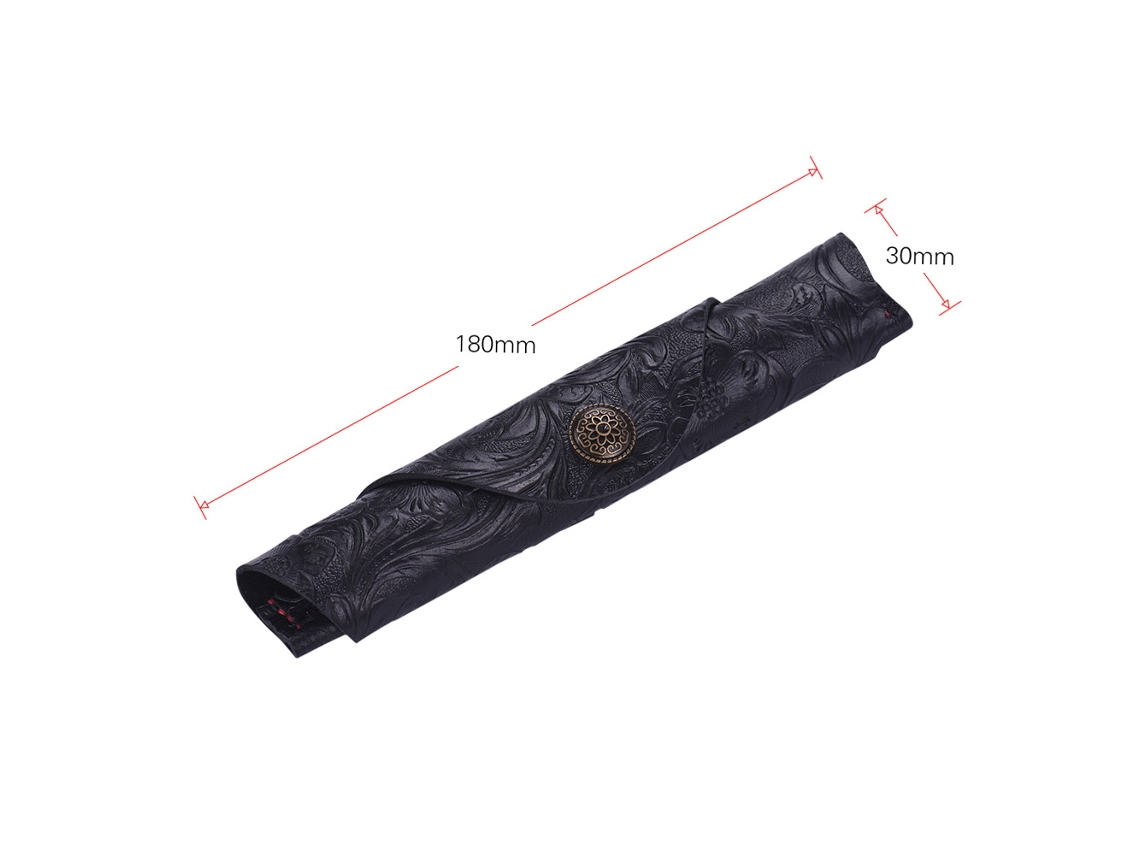 Funda De Couro Antigo Para Caneta Artesanal Protetora 7*1.2''