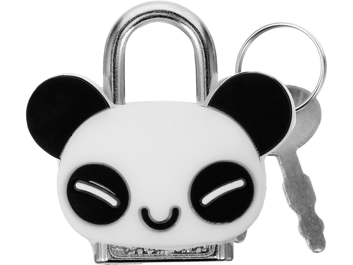 Conjunto De Mini Cadeados De Metal Em Formato De Panda, Cadeados Portáteis Com Chave Para Malas.