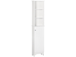 Coluna Casa de Banho Melamina de Madeira e Mdf Cor Branco 34x20x165 cm Homcom