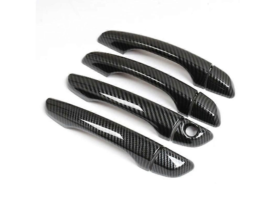 Capa Do Puxador Da Porta Citroen C3 Mk3 17 21 Padrão Fibra De Carbono