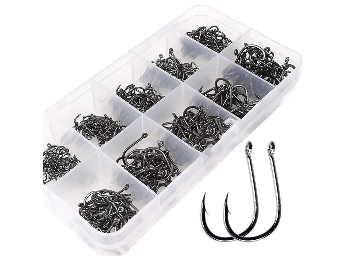 Cebo Jig Senko De Acero Al Carbono 50/500pcs Anzuelos De Pesca Con Caja Plástica